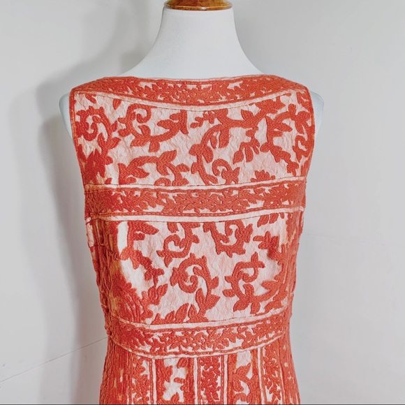 SOLD-Tadashi Embroidered Lace Cocktail Dress - Picture 4 of 14